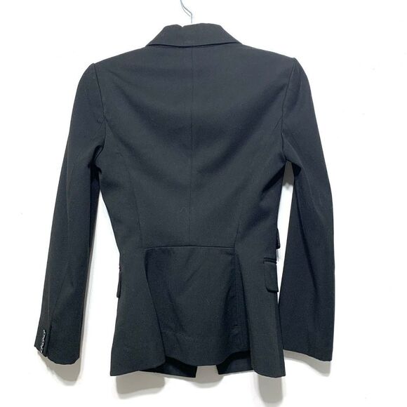 Express Black Button Up Dress Work Career Fitted Blazer Long Sleeves size 0 - Picture 7 of 7